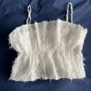 Fancy cropped white shirt